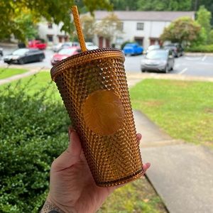 starbucks gold studded cup